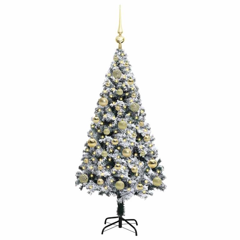 vidaXL Künstlicher Weihnachtsbaum mit 150 LEDs mit Ständer Grün 120 cm 3396944 von VIDAXL