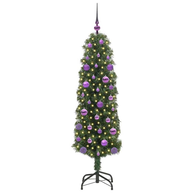 vidaXL Künstlicher Weihnachtsbaum mit 150 LEDs mit Ständer Grün 150 cm 3394936 von VIDAXL