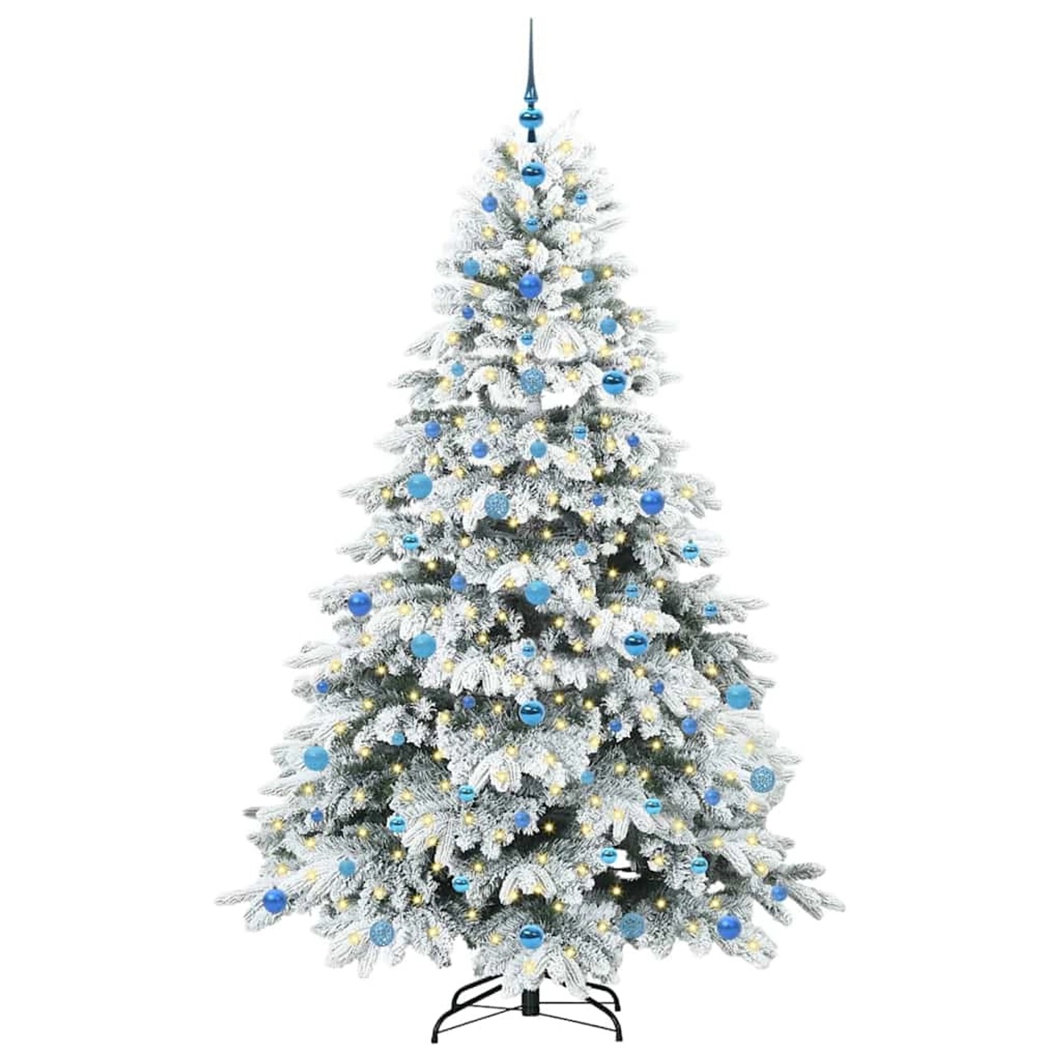 vidaXL Künstlicher Weihnachtsbaum mit 300 LEDs Grün 210 cm PE und PVC 3397634 von VIDAXL