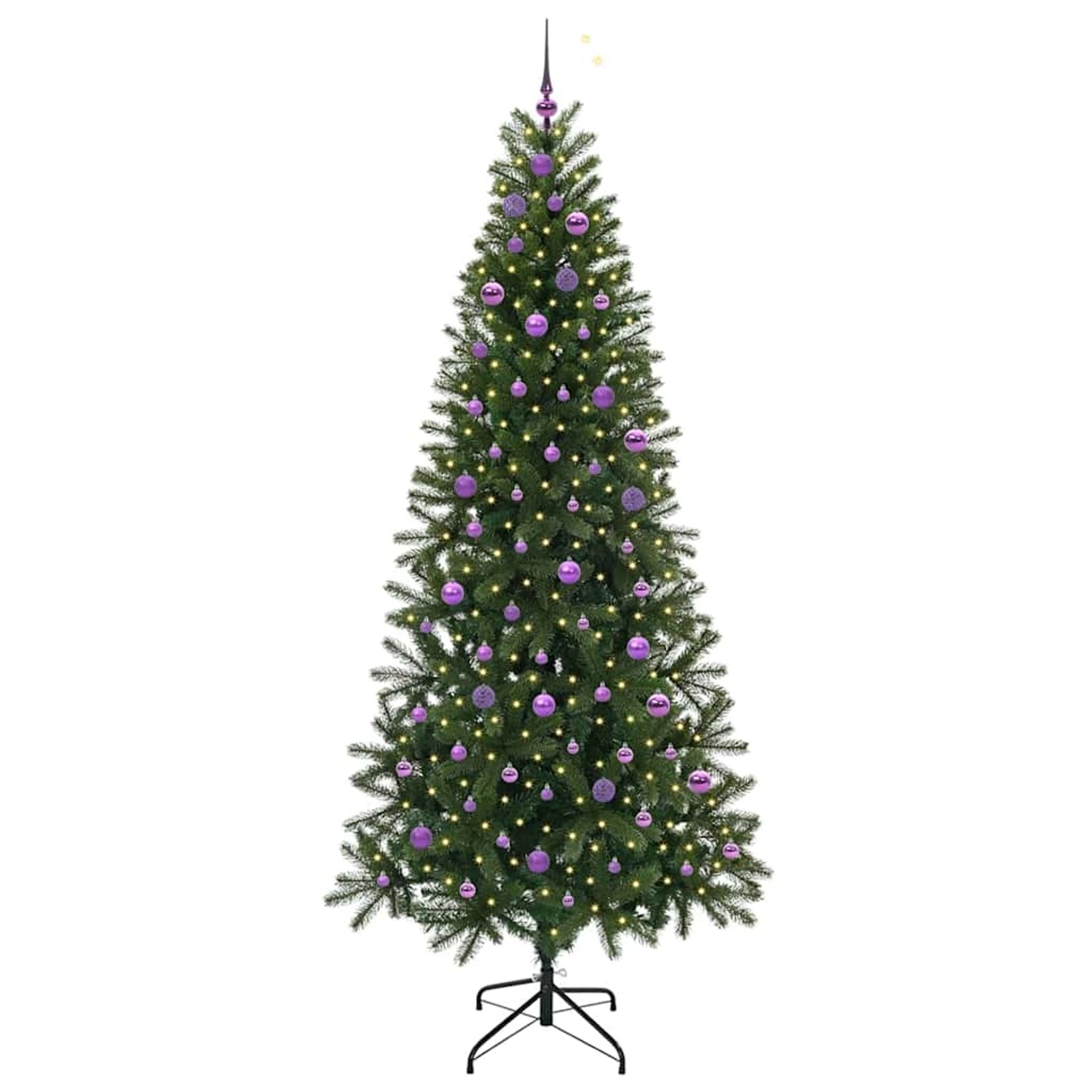 vidaXL Künstlicher Weihnachtsbaum mit 300 LEDs Grün 240 cm PE und PVC 3397386 von VIDAXL