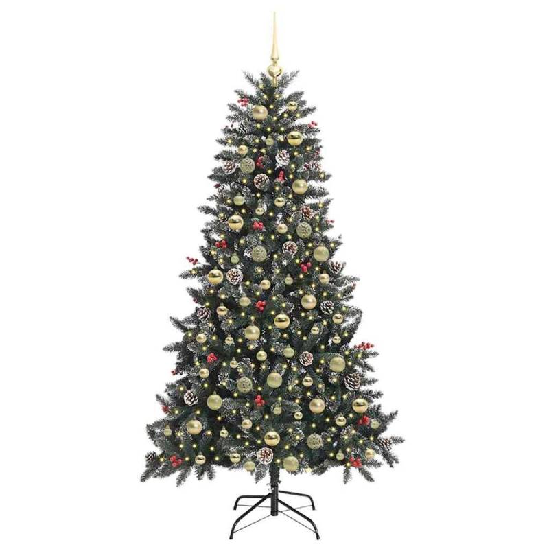 vidaXL Künstlicher Weihnachtsbaum mit 300 LEDs Grün 99 x 99 x 180 cm 3395884 von VIDAXL