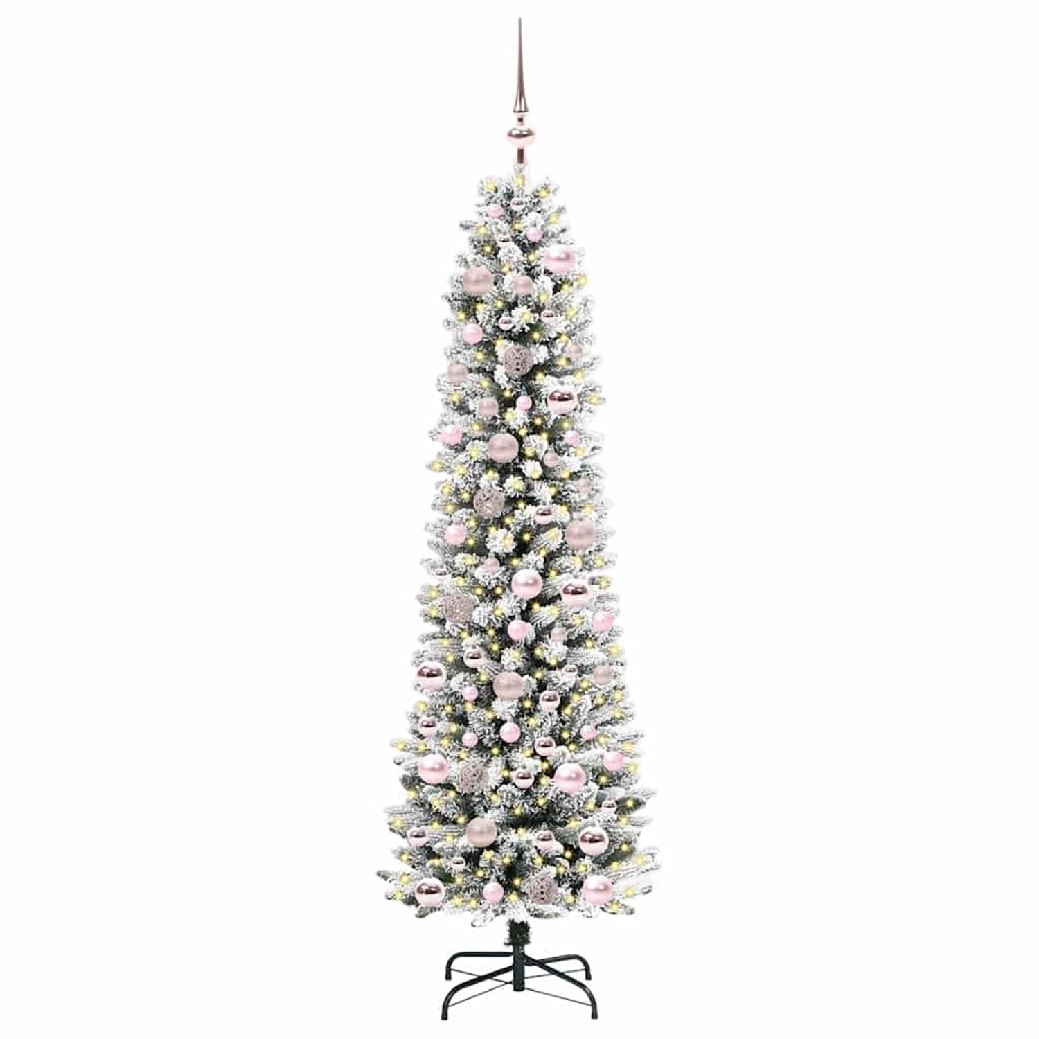 vidaXL Künstlicher Weihnachtsbaum mit 300 LEDs Grün und Weiß 180 cm 3396107 von VIDAXL