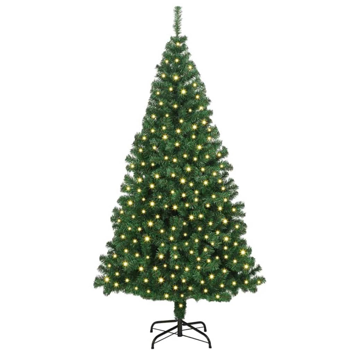 vidaXL Künstlicher Weihnachtsbaum mit 300 LEDs mit Ständer Grün 180 cm 3396909 von VIDAXL