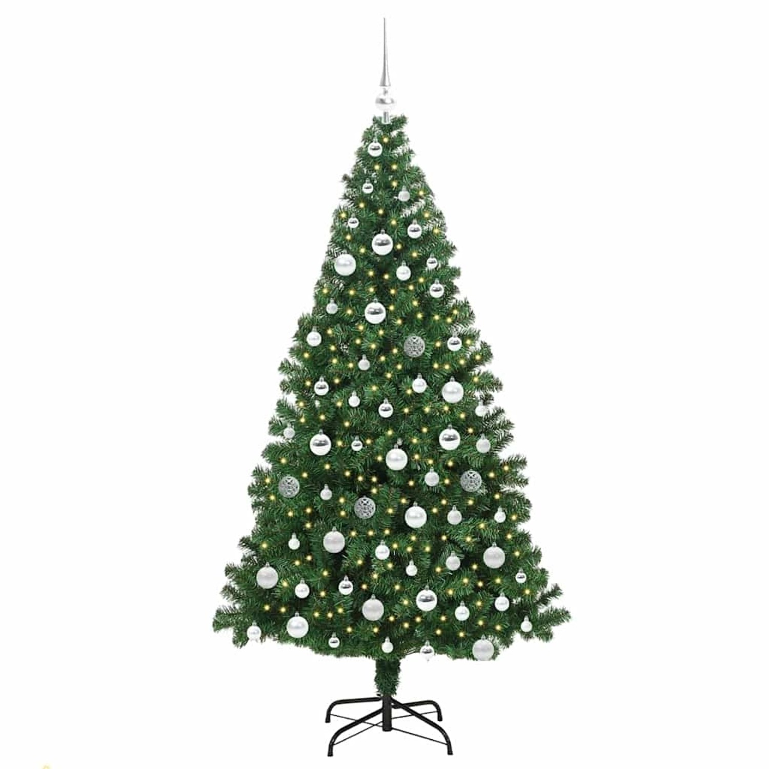 vidaXL Künstlicher Weihnachtsbaum mit 300 LEDs mit Ständer Grün 180 cm 3396918 von VIDAXL