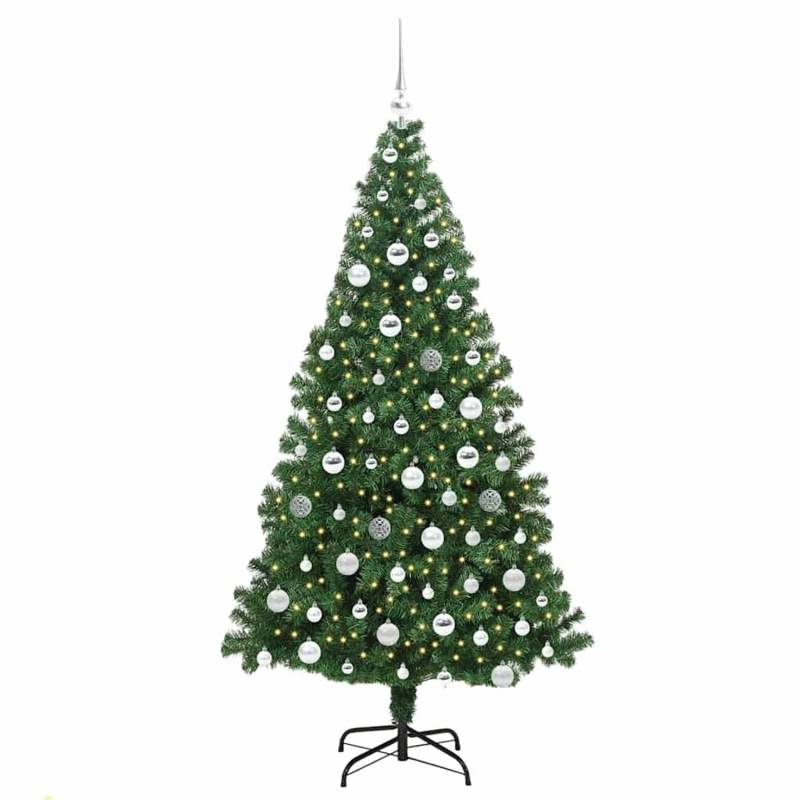 vidaXL Künstlicher Weihnachtsbaum mit 300 LEDs mit Ständer Grün 180 cm 3396918 von VIDAXL