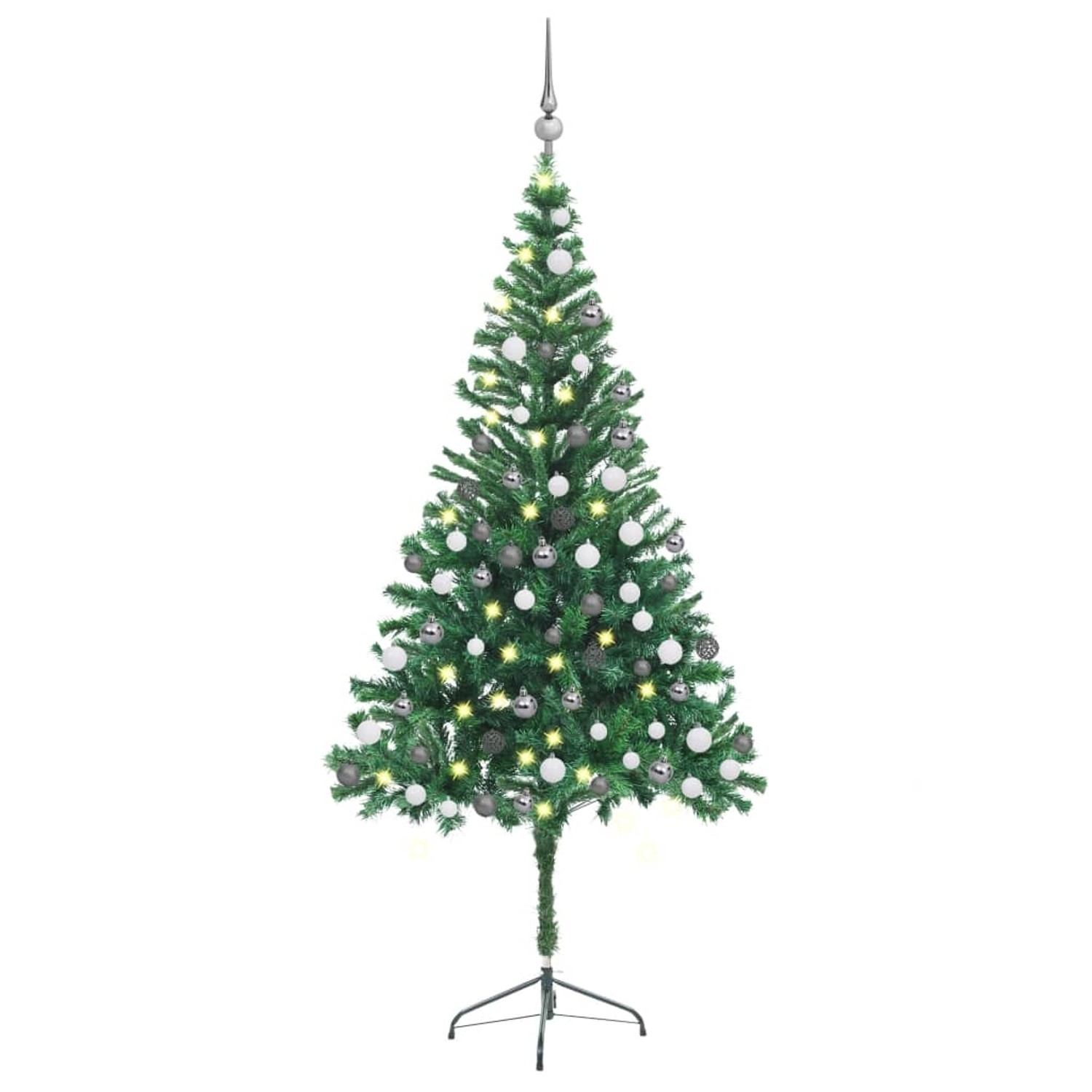 vidaXL Künstlicher Weihnachtsbaum mit LEDs   Kugeln 180 cm 564 Zweige Modell 3 von VIDAXL