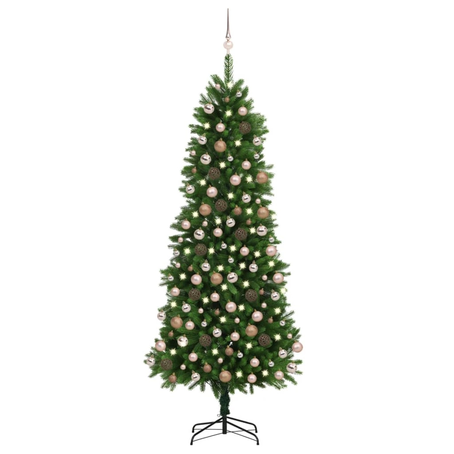 vidaXL Künstlicher Weihnachtsbaum mit LEDs   Kugeln 240 cm Grün Modell 2 von VIDAXL