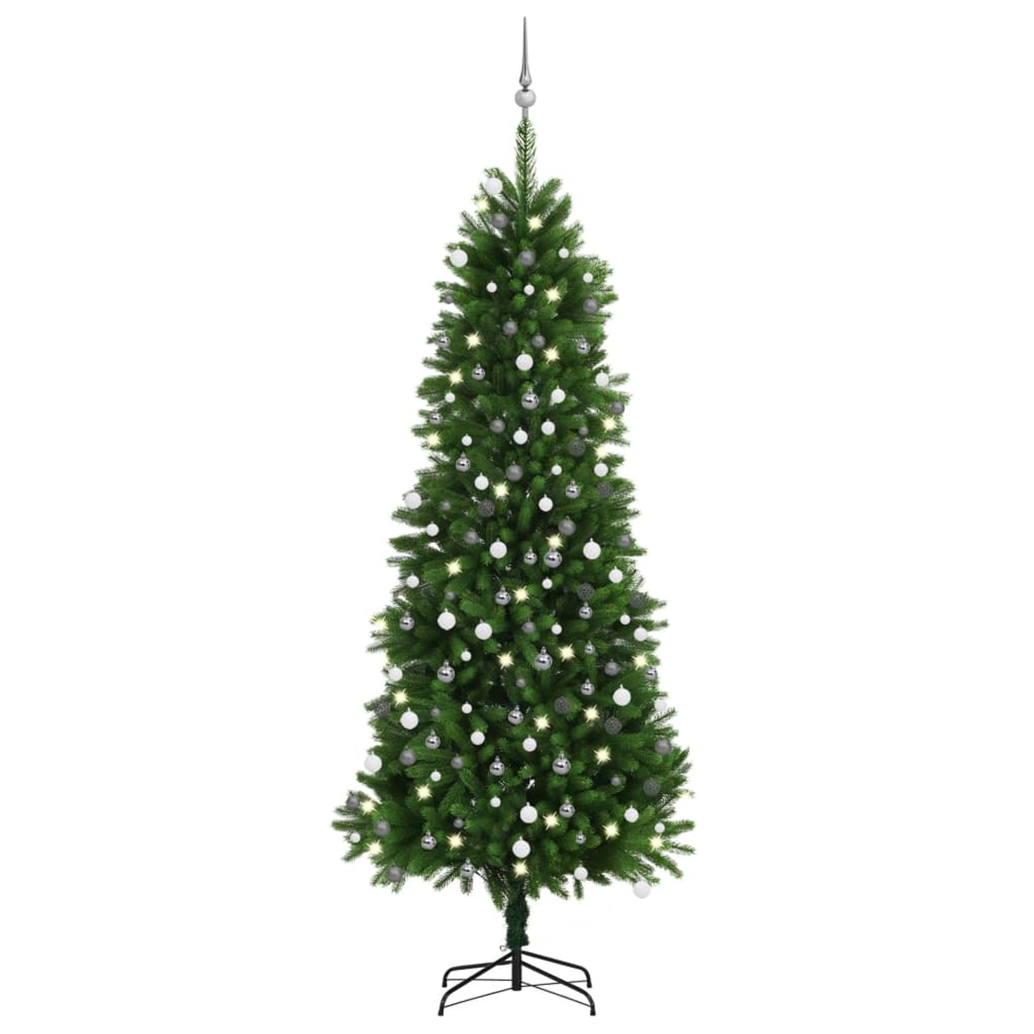 vidaXL Künstlicher Weihnachtsbaum mit LEDs & Kugeln 240 cm Grün Modell 3 von VIDAXL