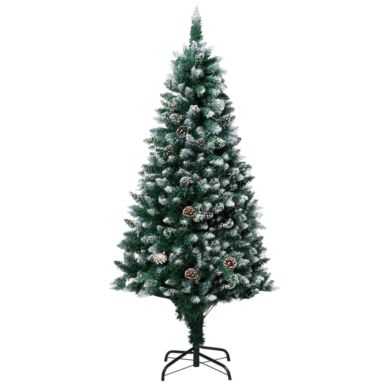 vidaXL Künstlicher Weihnachtsbaum mit LEDs & Kugeln & Zapfen 210 cm Modell 2 von VIDAXL