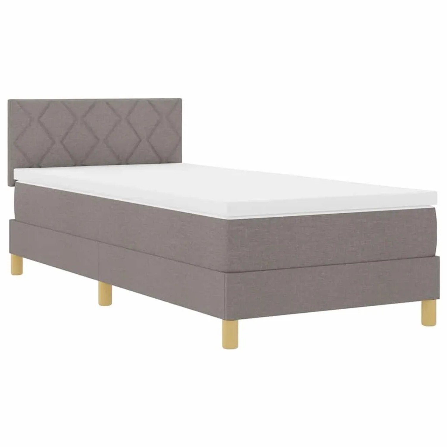 vidaXL LED Boxspringbett mit Matratze Taupe 100 x 200 cm Stoff 3342496 vidaXL LED Boxspringbett mit Matratze Taupe 100 x 200 cm Stoff 3342496 von VIDAXL