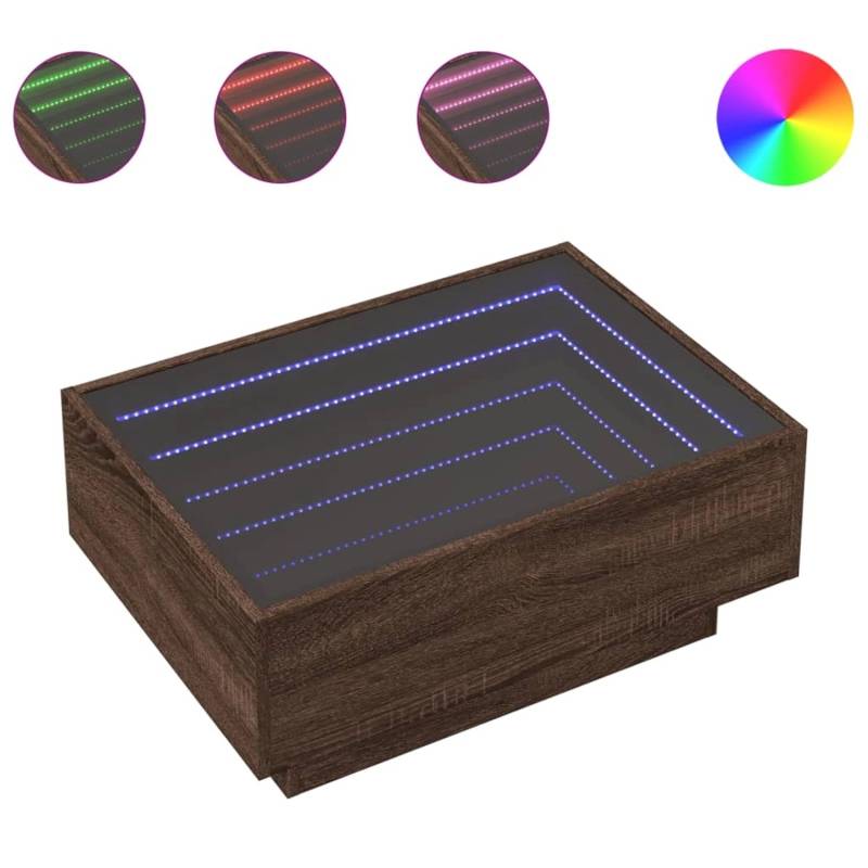 vidaXL LED-Couchtisch Braun Eichen-Optik 70x50x30 cm Holzwerkstoff vidaXL LED-Couchtisch Braun Eichen-Optik 70x50x30 cm Holzwerkstoff von VIDAXL