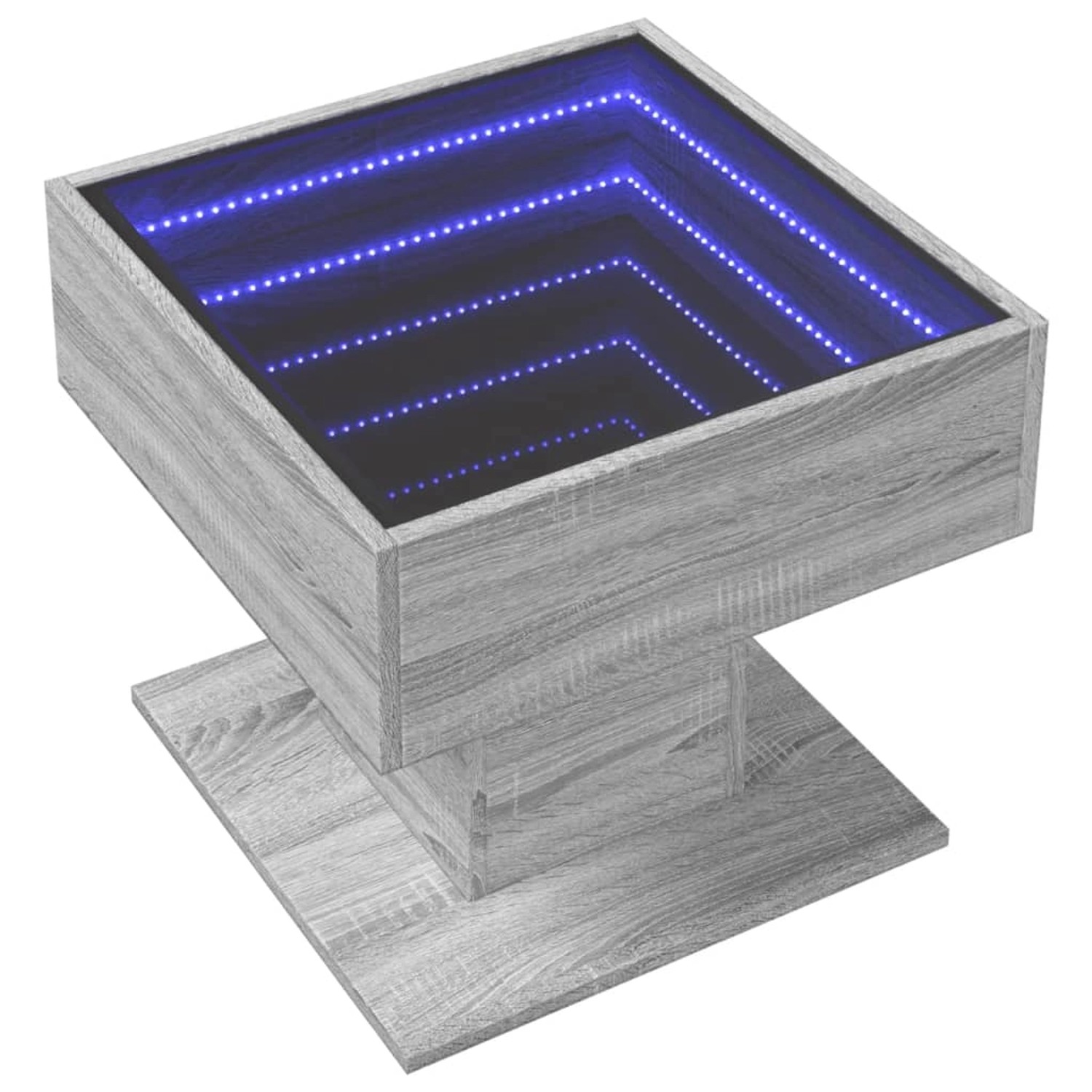 vidaXL LED-Couchtisch Grau Sonoma 50x50x45 cm Holzwerkstoff 847530 von VIDAXL