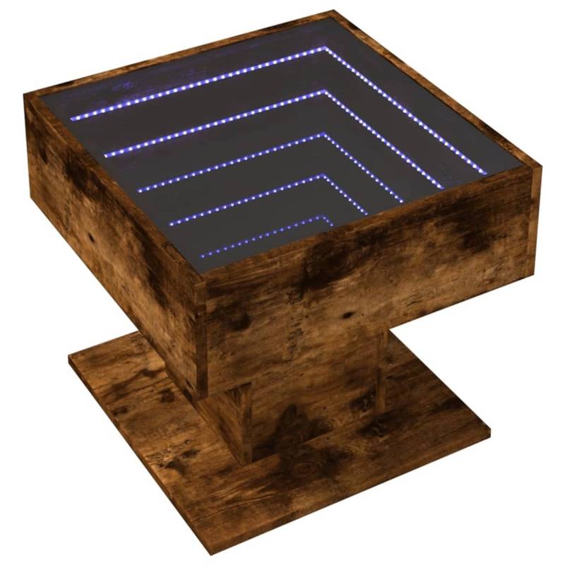 vidaXL LED-Couchtisch Räuchereiche 50x50x45 cm Holzwerkstoff 847529 vidaXL LED-Couchtisch Räuchereiche 50x50x45 cm Holzwerkstoff 847529 von VIDAXL