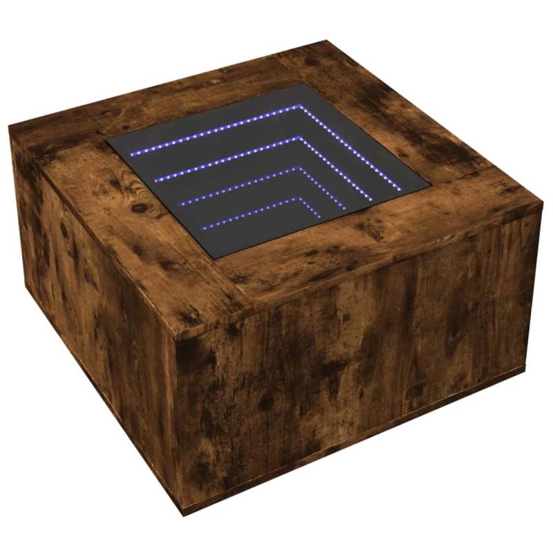 vidaXL LED-Couchtisch Räuchereiche 60x60x40 cm Holzwerkstoff 847571 von VIDAXL