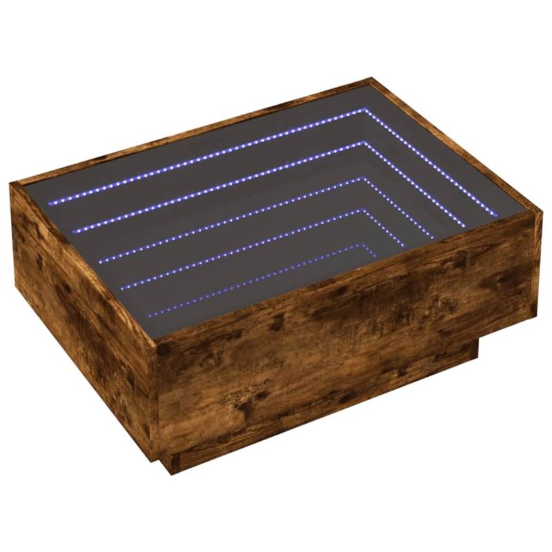 vidaXL LED-Couchtisch Räuchereiche 70x50x30 cm Holzwerkstoff 847515 von VIDAXL