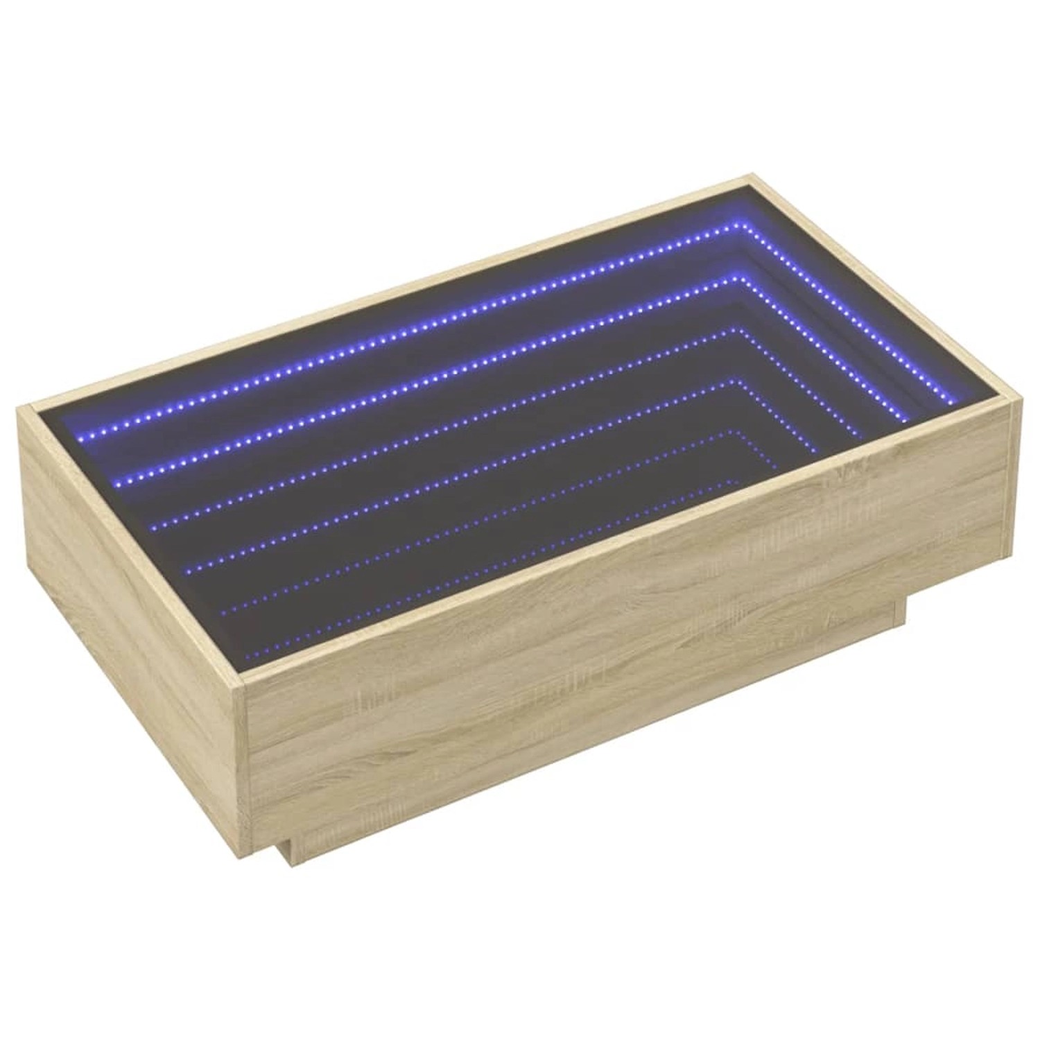 vidaXL LED-Couchtisch Sonoma Eiche 90x50x30 cm Holzwerkstoff 847520 vidaXL LED-Couchtisch Sonoma Eiche 90x50x30 cm Holzwerkstoff 847520 von VIDAXL