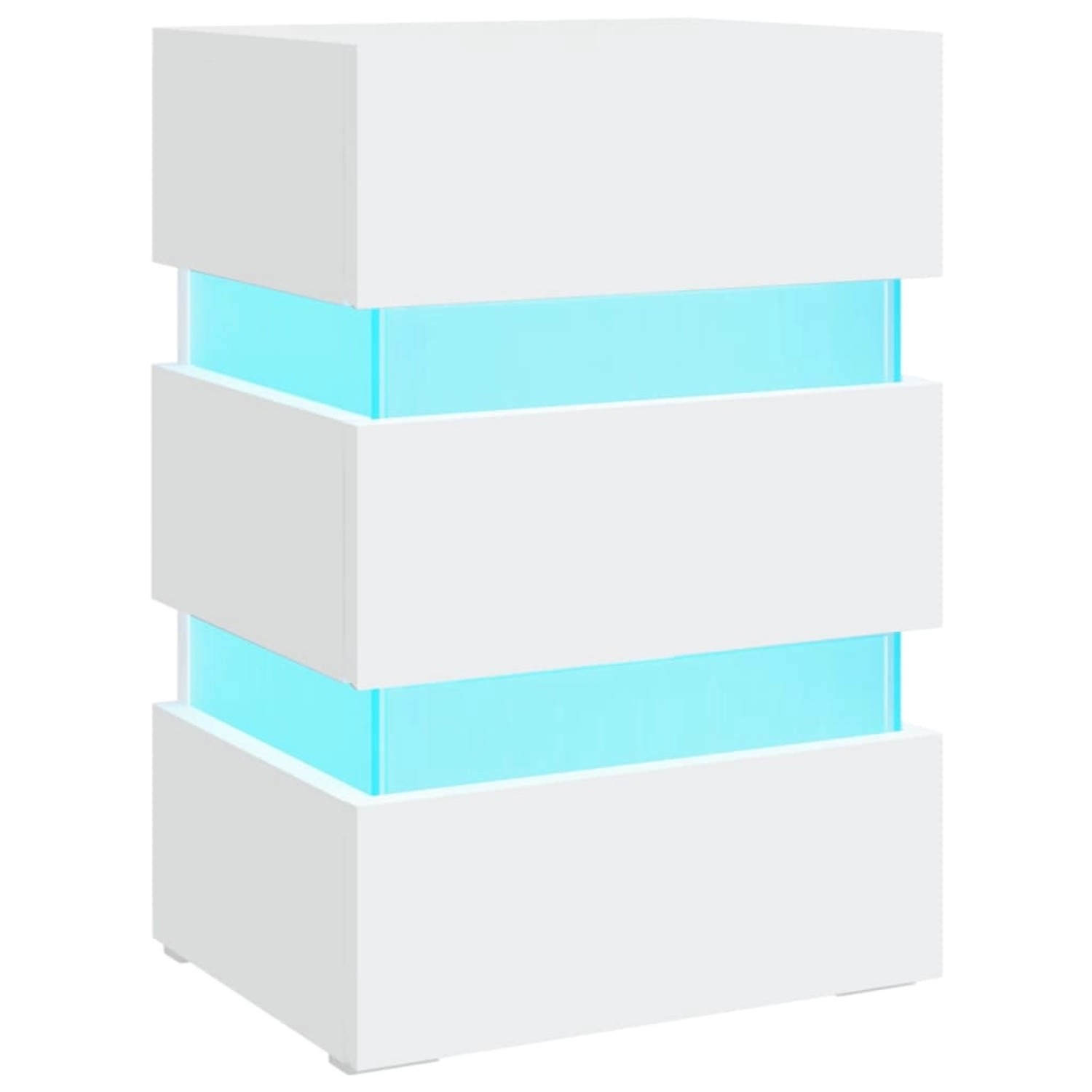 vidaXL LED-Nachttisch Weiß 45x35x67 cm Holzwerkstoff von VIDAXL
