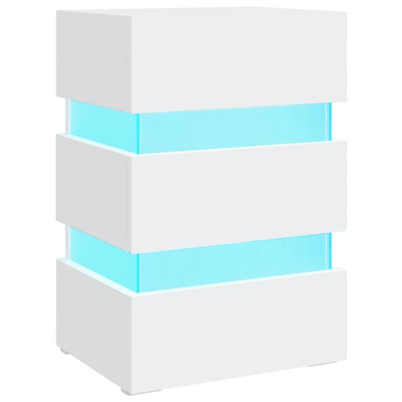 vidaXL LED-Nachttisch Weiß 45x35x67 cm Holzwerkstoff von VIDAXL