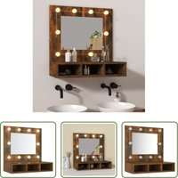 vidaXL LED-Räuchereiche - Spiegelschrank mit LED Räuchereiche 60x31,5x62 cm vidaXL LED-Räuchereiche - Spiegelschrank mit LED Räuchereiche 60x31,5x62 cm von VIDAXL