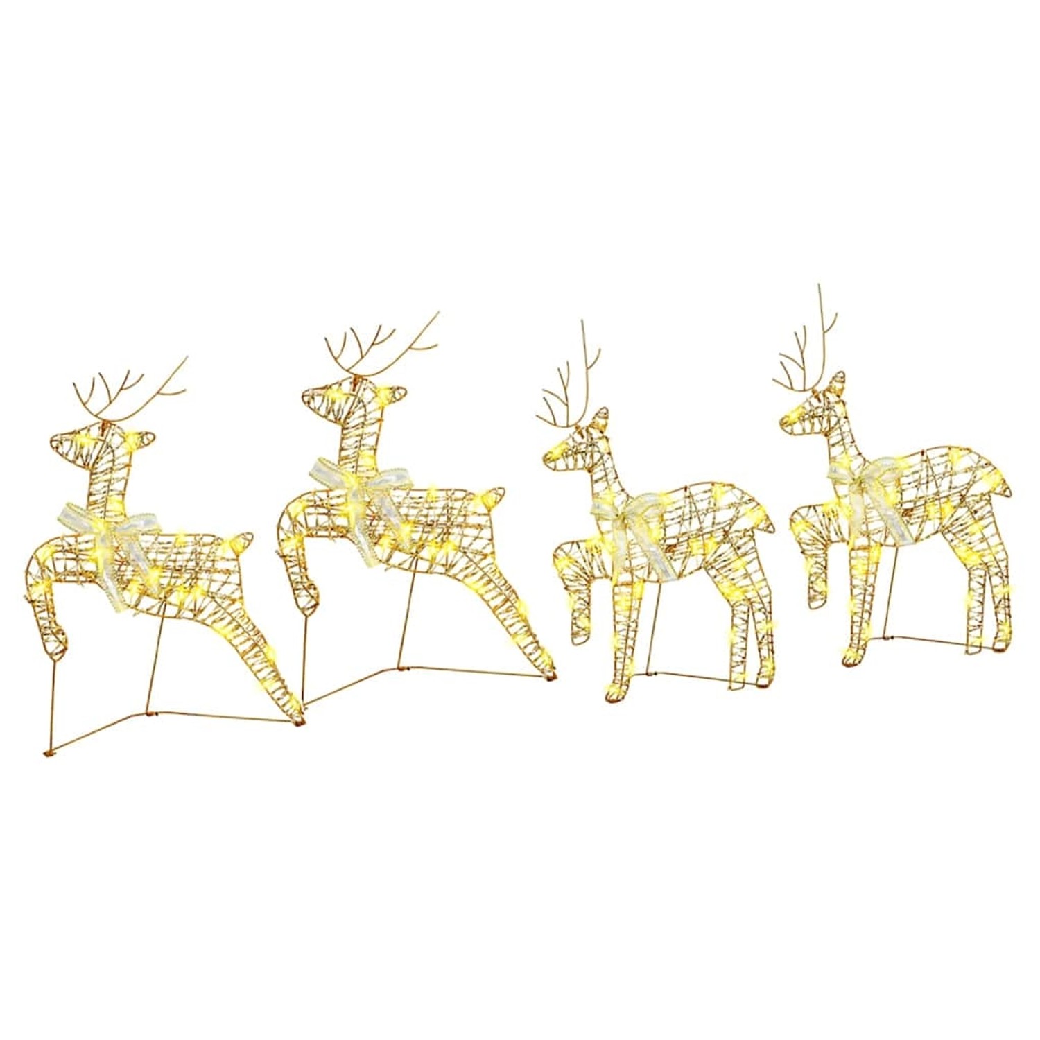 vidaXL LED Rentiere mit 80 LEDs 4 Stk Gold PET 3399384 vidaXL LED Rentiere mit 80 LEDs 4 Stk Gold PET 3399384 von VIDAXL