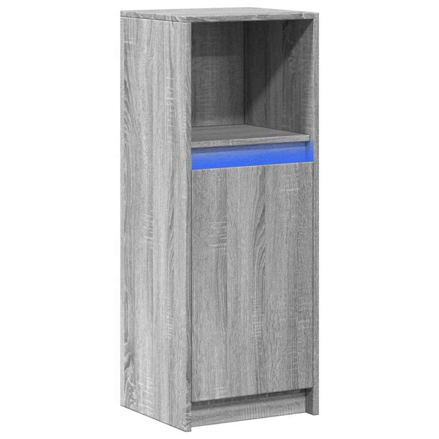 vidaXL LED-Sideboard Grau Sonoma 38x34x100 cm Holzwerkstoff 852171 von VIDAXL