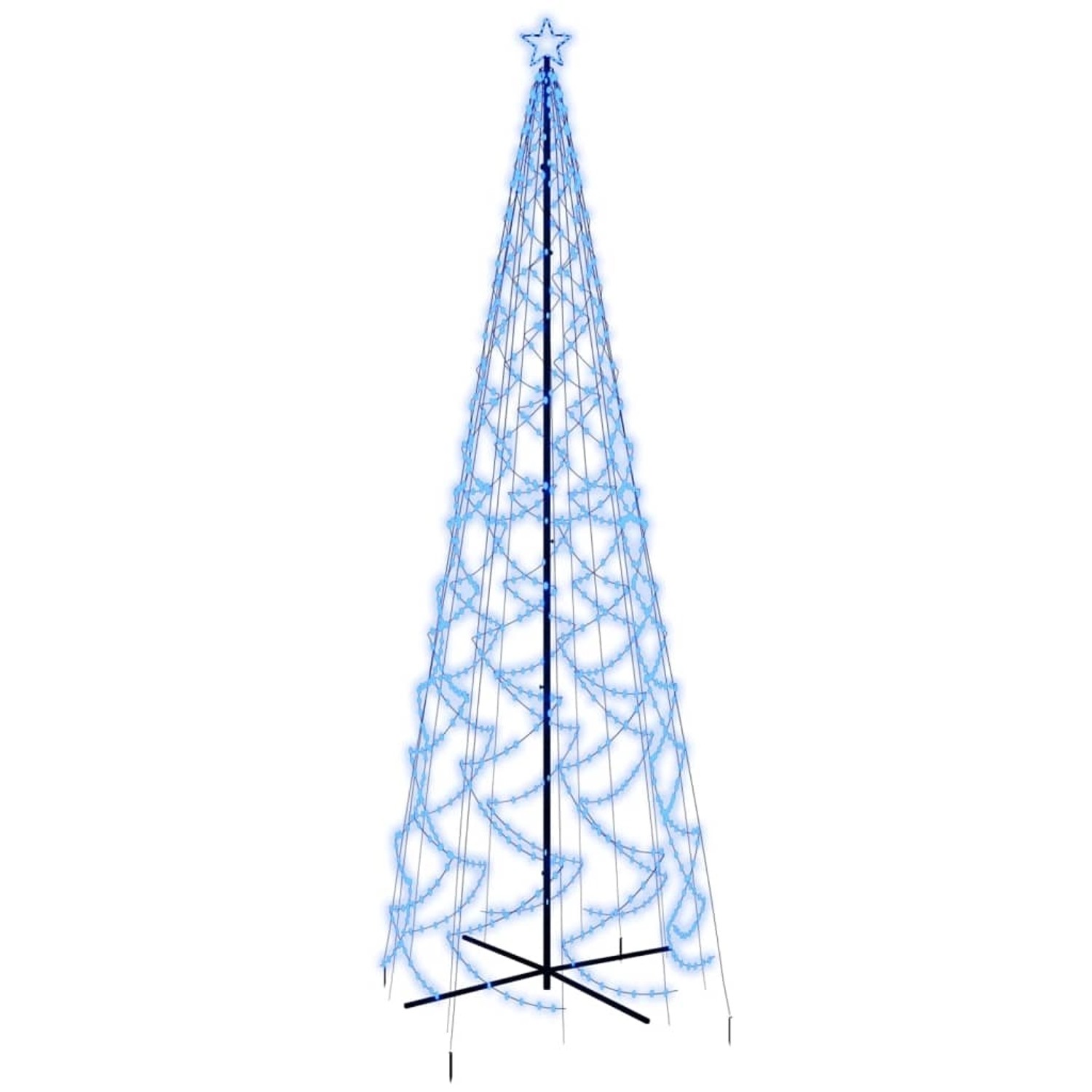 vidaXL LED-Weihnachtsbaum Kegelform Blau 1400 LEDs 160x500 cm von VIDAXL