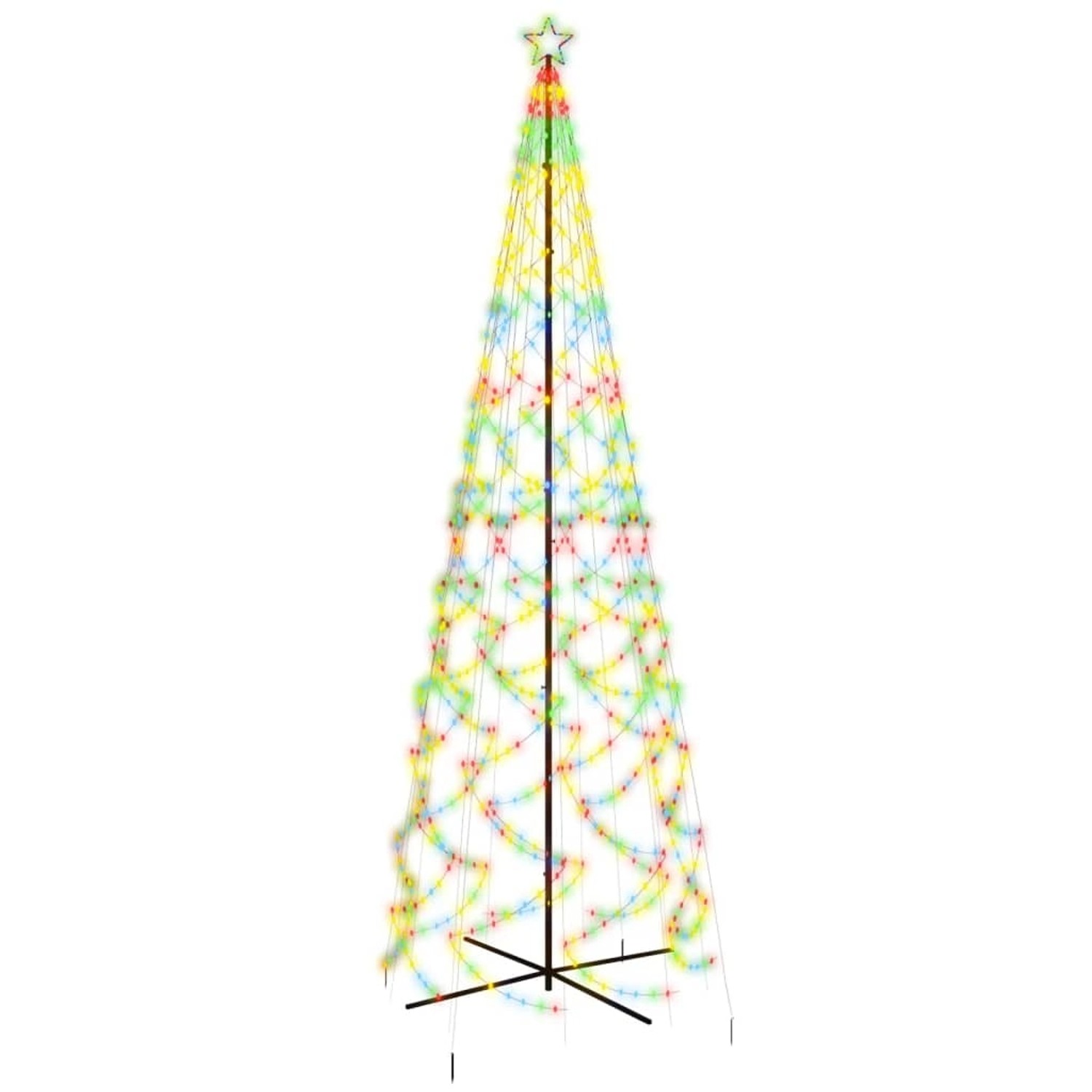 vidaXL LED-Weihnachtsbaum Kegelform Mehrfarbig 1400 LEDs 160x500 cm vidaXL LED-Weihnachtsbaum Kegelform Mehrfarbig 1400 LEDs 160x500 cm von VIDAXL