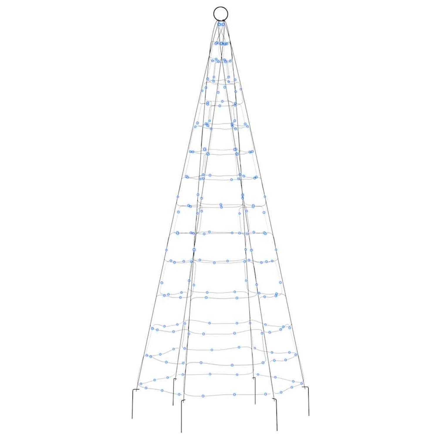 vidaXL LED-Weihnachtsbaum für Fahnenmast 200 LEDs Blau 180 cm 358111 von VIDAXL
