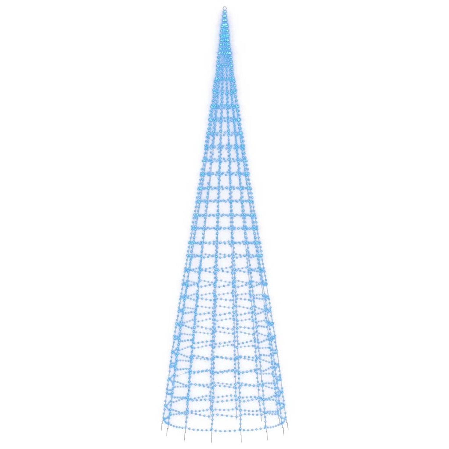 vidaXL LED-Weihnachtsbaum für Fahnenmast 3000 LEDs Blau 800 cm 358123 von VIDAXL
