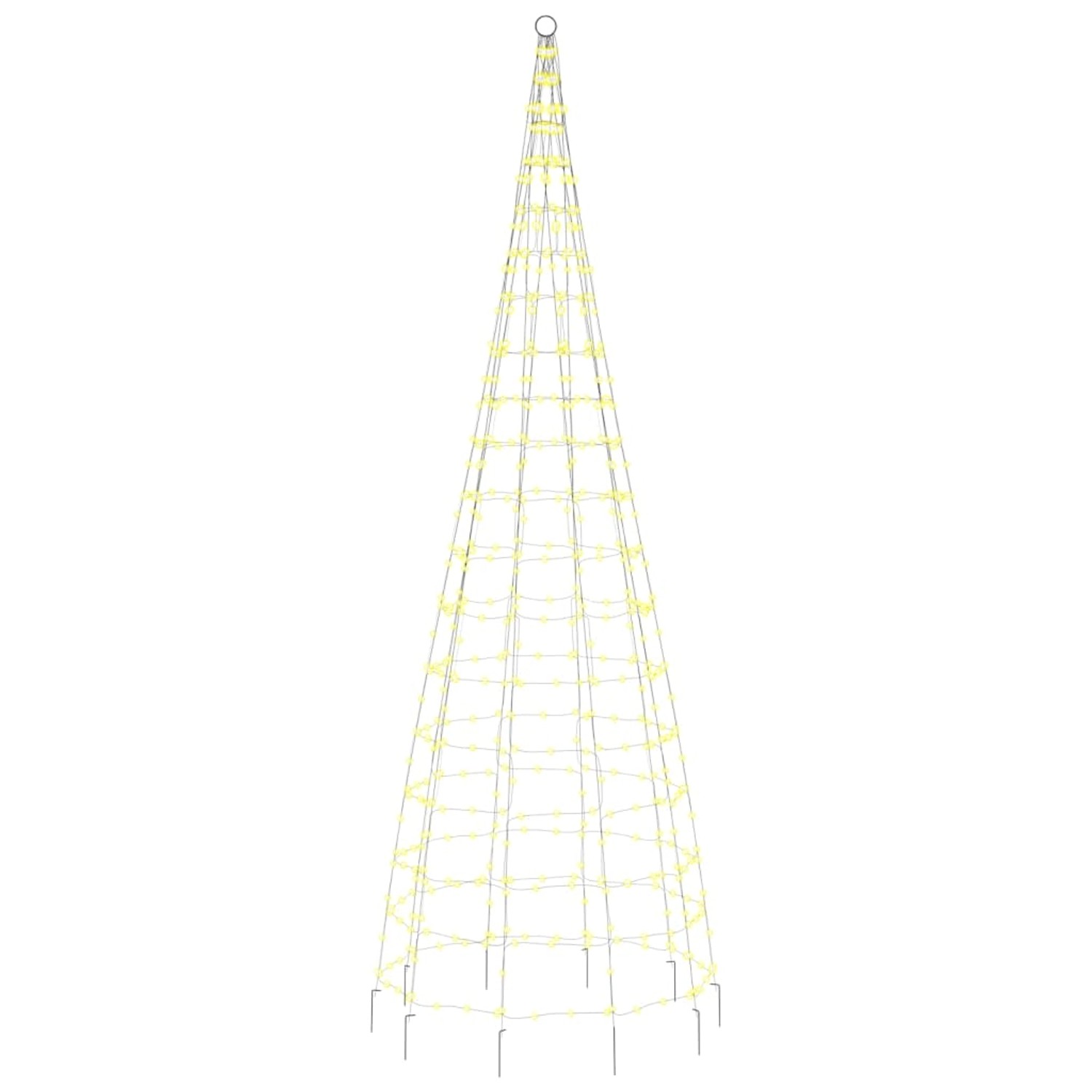 vidaXL LED-Weihnachtsbaum für Fahnenmast 550 LEDs Warmweiß 300 cm 358112 von VIDAXL
