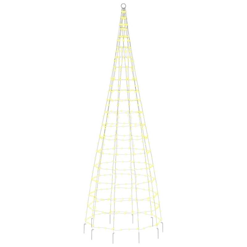vidaXL LED-Weihnachtsbaum für Fahnenmast 550 LEDs Warmweiß 300 cm 358112 von VIDAXL