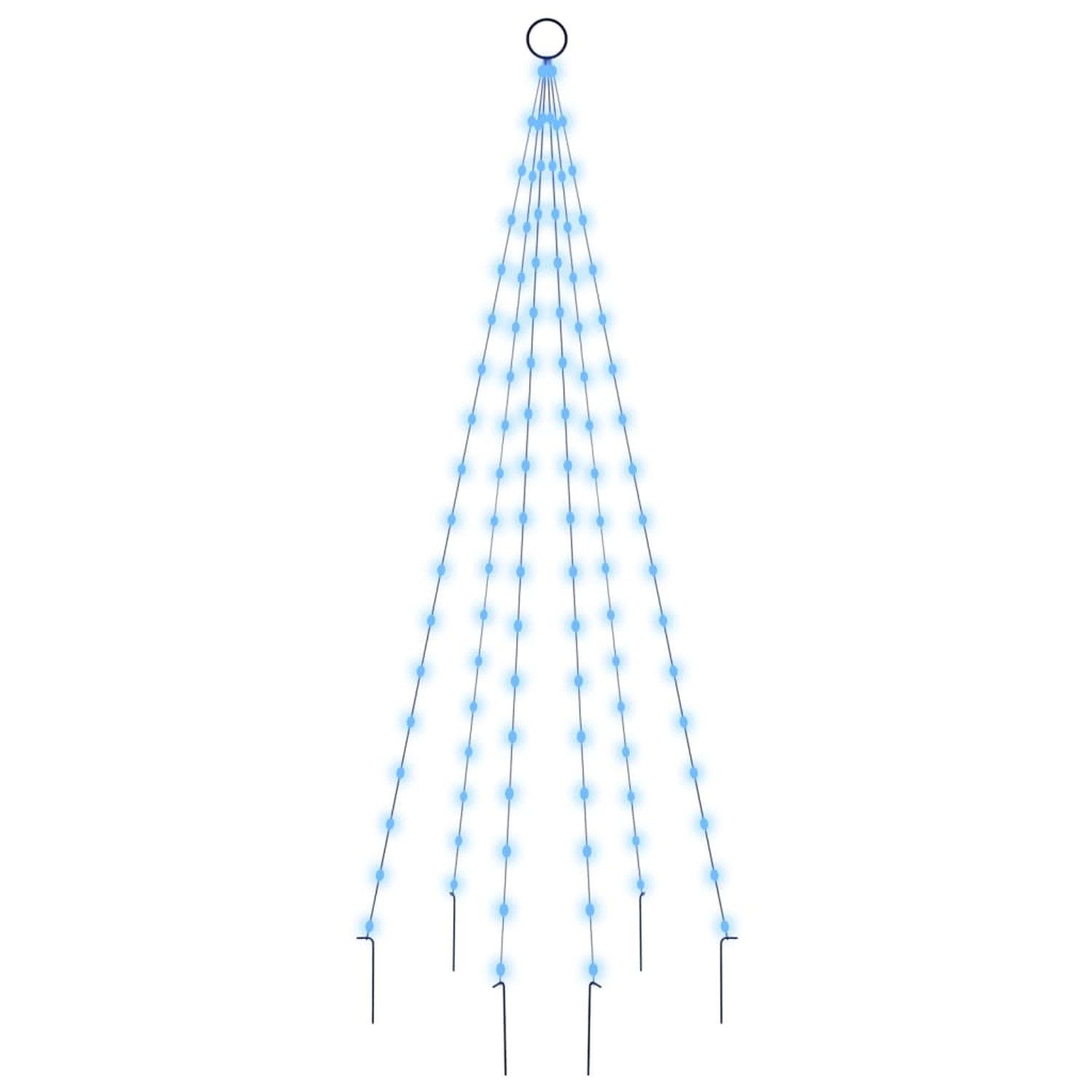 vidaXL LED-Weihnachtsbaum für Fahnenmast Blau 108 LEDs 180 cm 343520 von VIDAXL