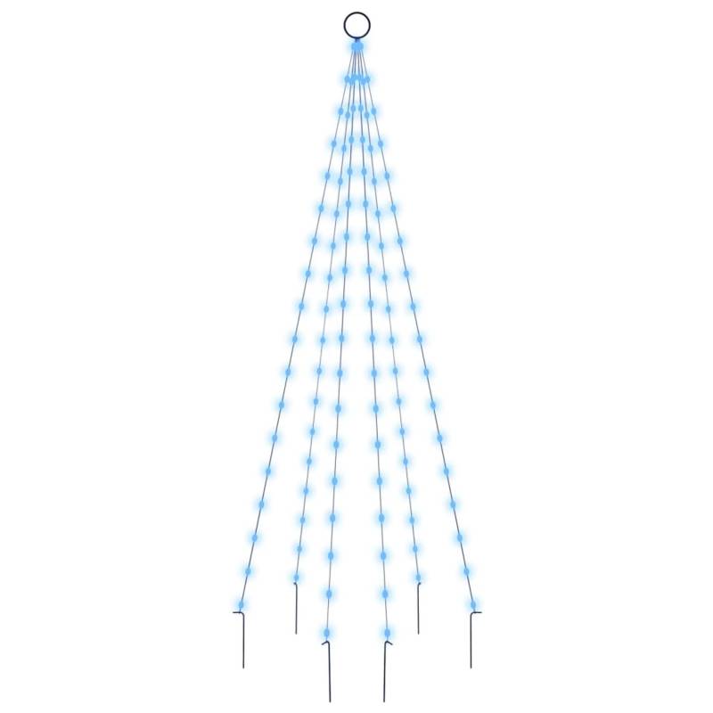 vidaXL LED-Weihnachtsbaum für Fahnenmast Blau 108 LEDs 180 cm 343520 von VIDAXL