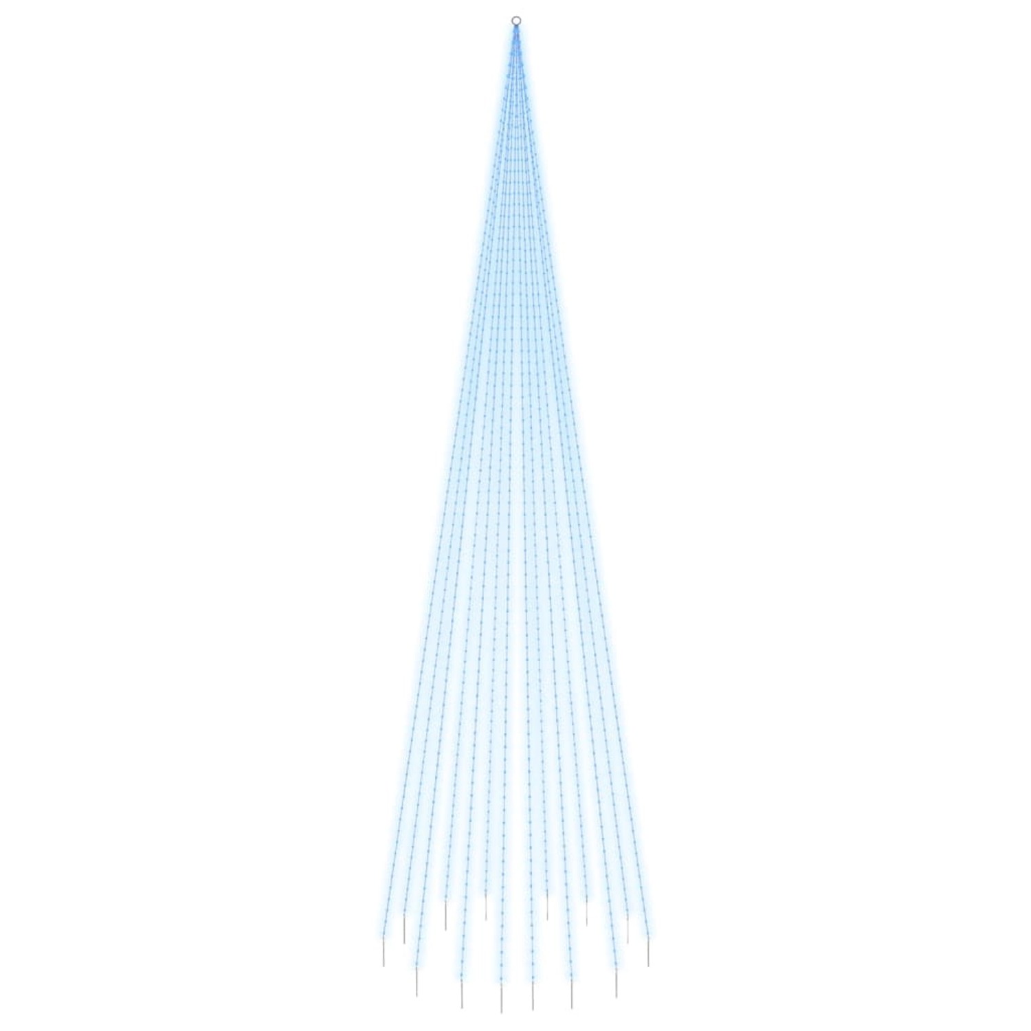 vidaXL LED-Weihnachtsbaum für Fahnenmast Blau 1134 LEDs 800 cm 343532 von VIDAXL