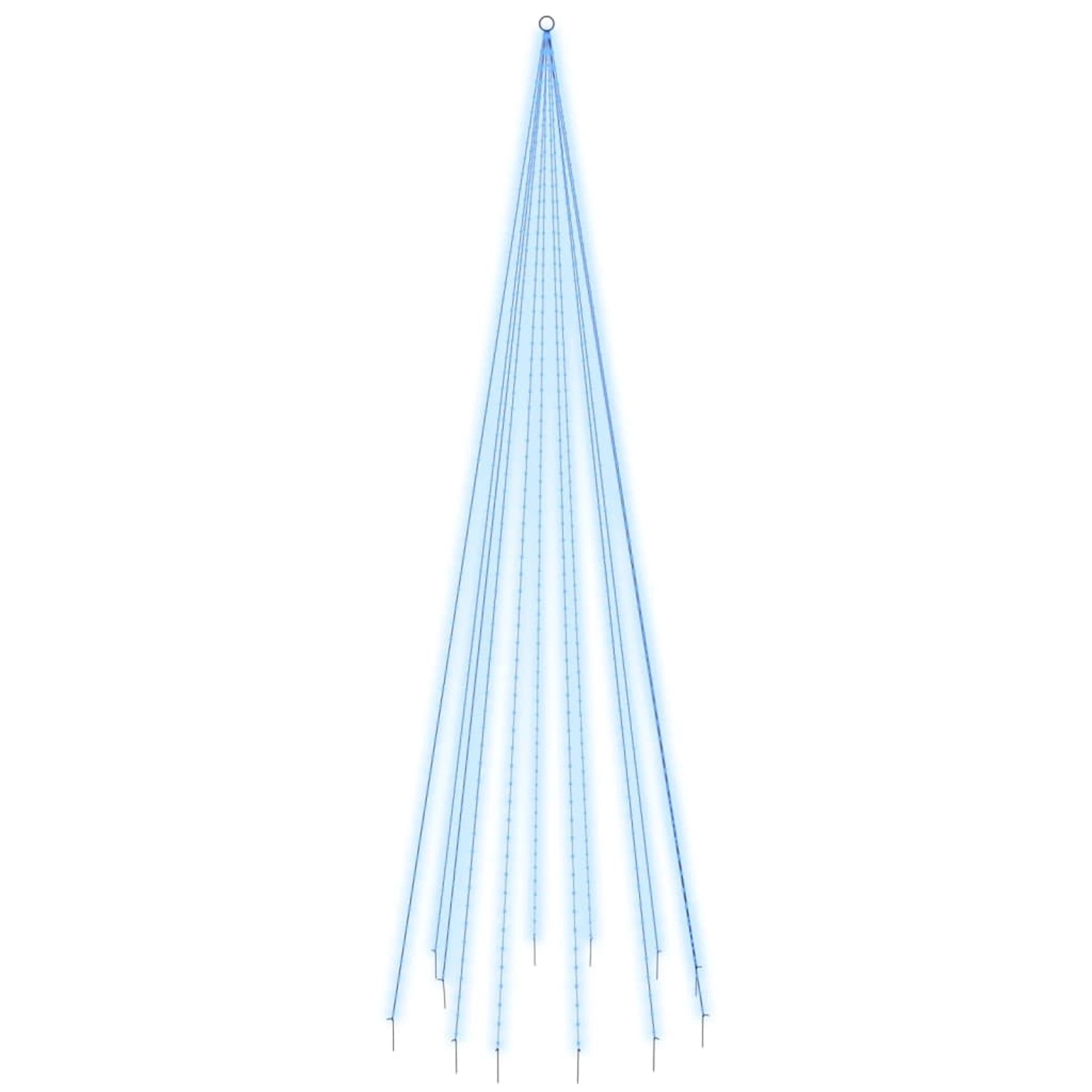 vidaXL LED-Weihnachtsbaum für Fahnenmast Blau 732 LEDs 500 cm 343528 von VIDAXL