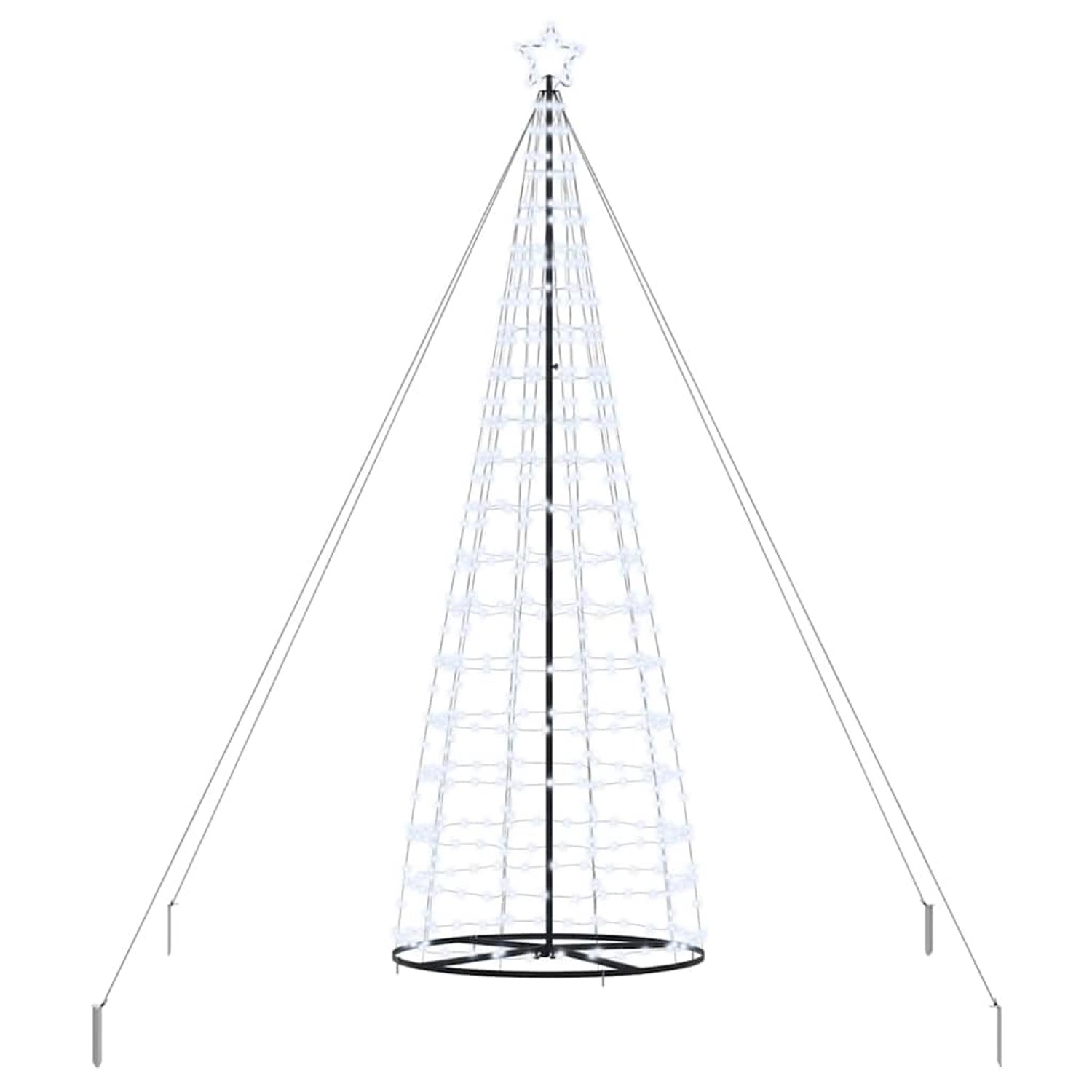 vidaXL LED Weihnachtsbaum mit 800 LEDs Kaltweiß 400 cm Eisen 42018762 von VIDAXL