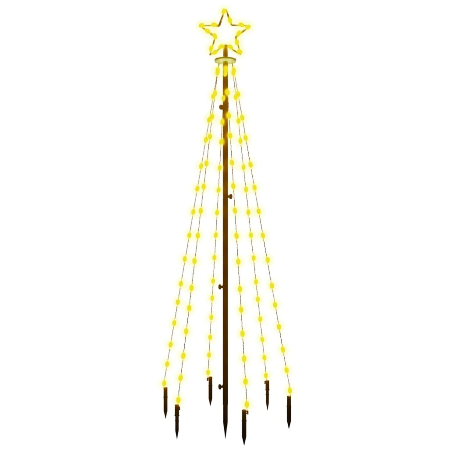 vidaXL LED-Weihnachtsbaum mit Erdnägeln Warmweiß 108 LEDs 180 cm vidaXL LED-Weihnachtsbaum mit Erdnägeln Warmweiß 108 LEDs 180 cm von VIDAXL