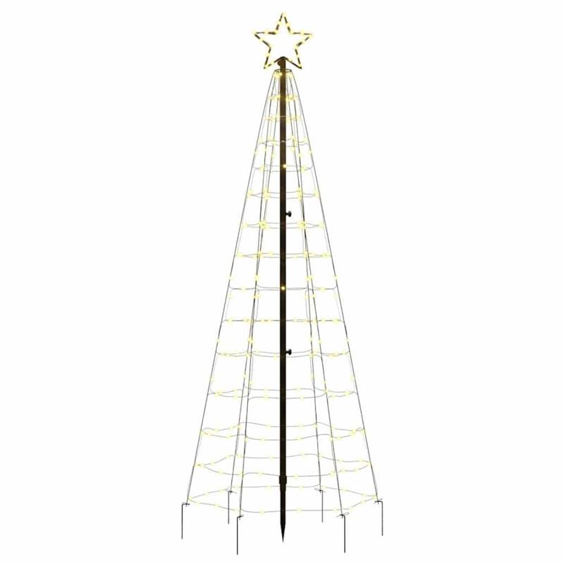 vidaXL LED-Weihnachtsbaum mit Erdspießen 220 LEDs Warmweiß 180 cm 358100 von VIDAXL