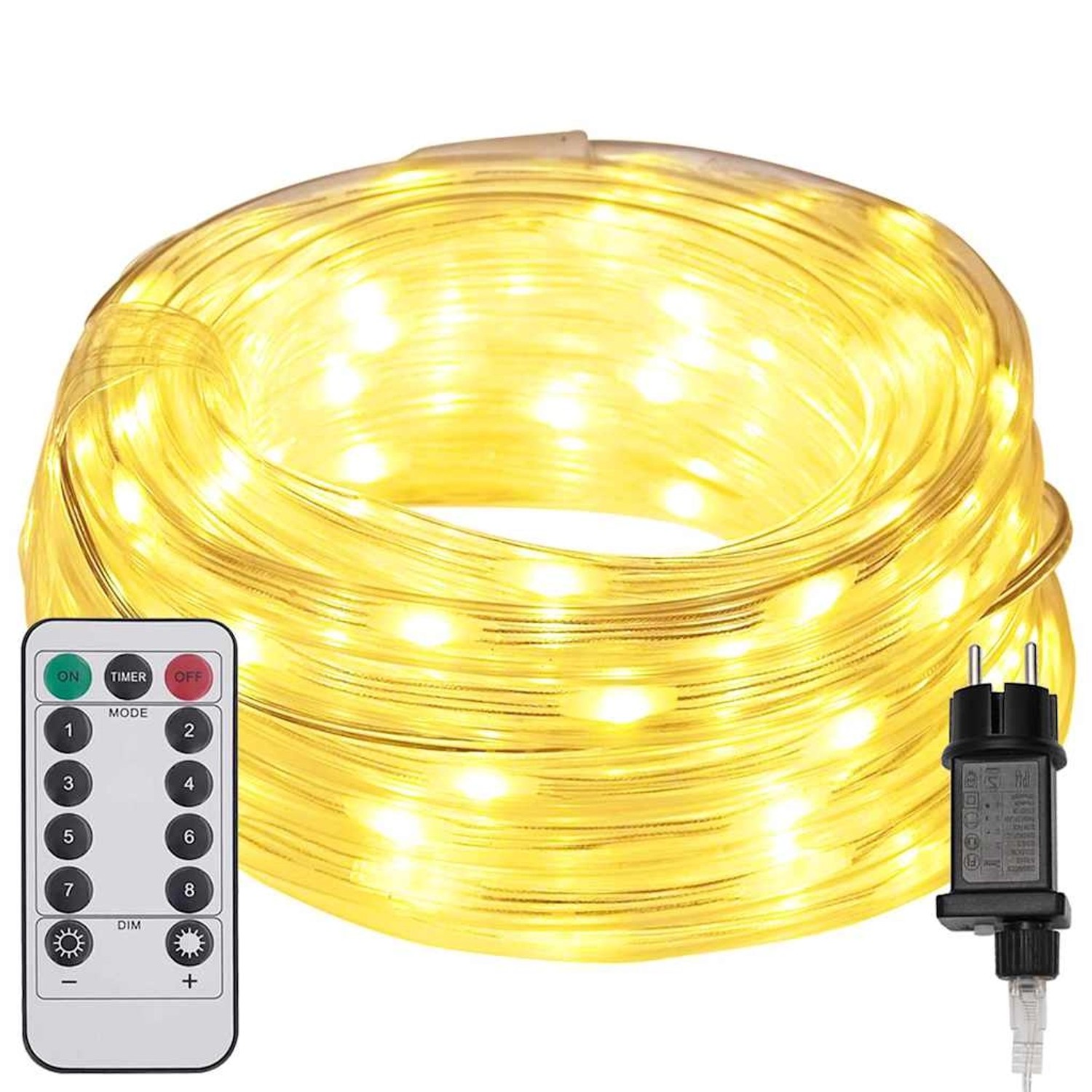 vidaXL Lichtseil mit 480 LEDs Warmweiß 20 m PVC 42018941 von VIDAXL