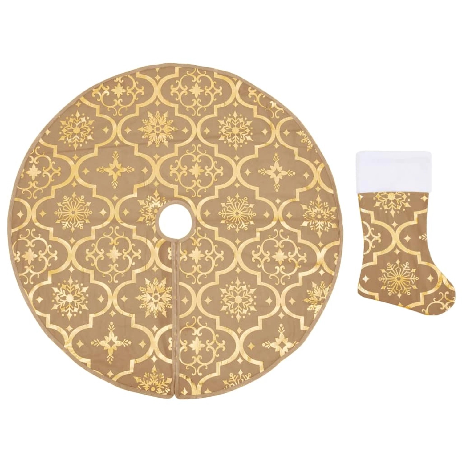 vidaXL Luxus-Weihnachtsbaumdecke mit Socke Gelb 150 cm Stoff vidaXL Luxus-Weihnachtsbaumdecke mit Socke Gelb 150 cm Stoff von VIDAXL