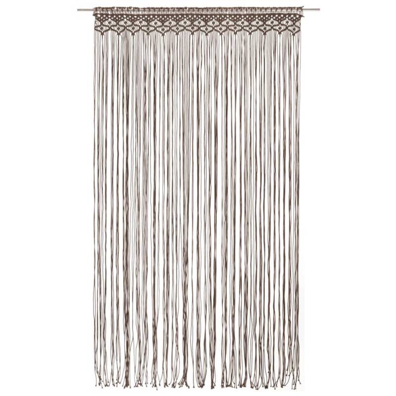 vidaXL Makramee Vorhang Taupe 140x240 cm Baumwolle Modell 2 von VIDAXL