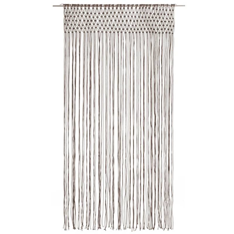 vidaXL Makramee Vorhang Taupe 140x240 cm Baumwolle Modell 4 von VIDAXL