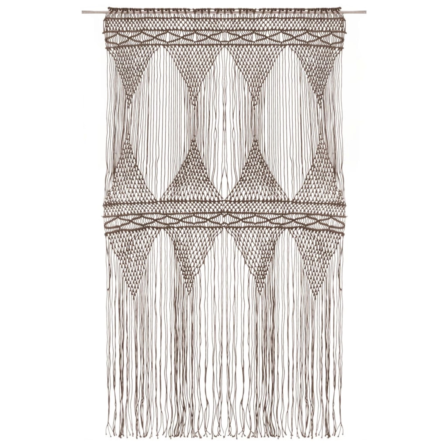 vidaXL Makramee Vorhang Taupe 140x240 cm Baumwolle Modell 5 vidaXL Makramee Vorhang Taupe 140x240 cm Baumwolle Modell 5 von VIDAXL