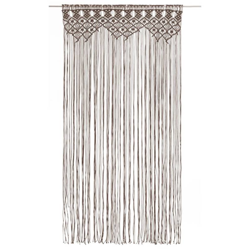 vidaXL Makramee Vorhang Taupe 140x240 cm Baumwolle Modell 6 von VIDAXL