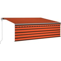 Markise Automatisch mit Rollo led Windsensor 4x3 m Orange Braun Vidaxl Markise Automatisch mit Rollo led Windsensor 4x3 m Orange Braun Vidaxl von VIDAXL