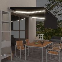 Vidaxl - Markise Manuell Einziehbar mit Rollo & led 4x3 m Anthrazit Vidaxl - Markise Manuell Einziehbar mit Rollo & led 4x3 m Anthrazit von VIDAXL