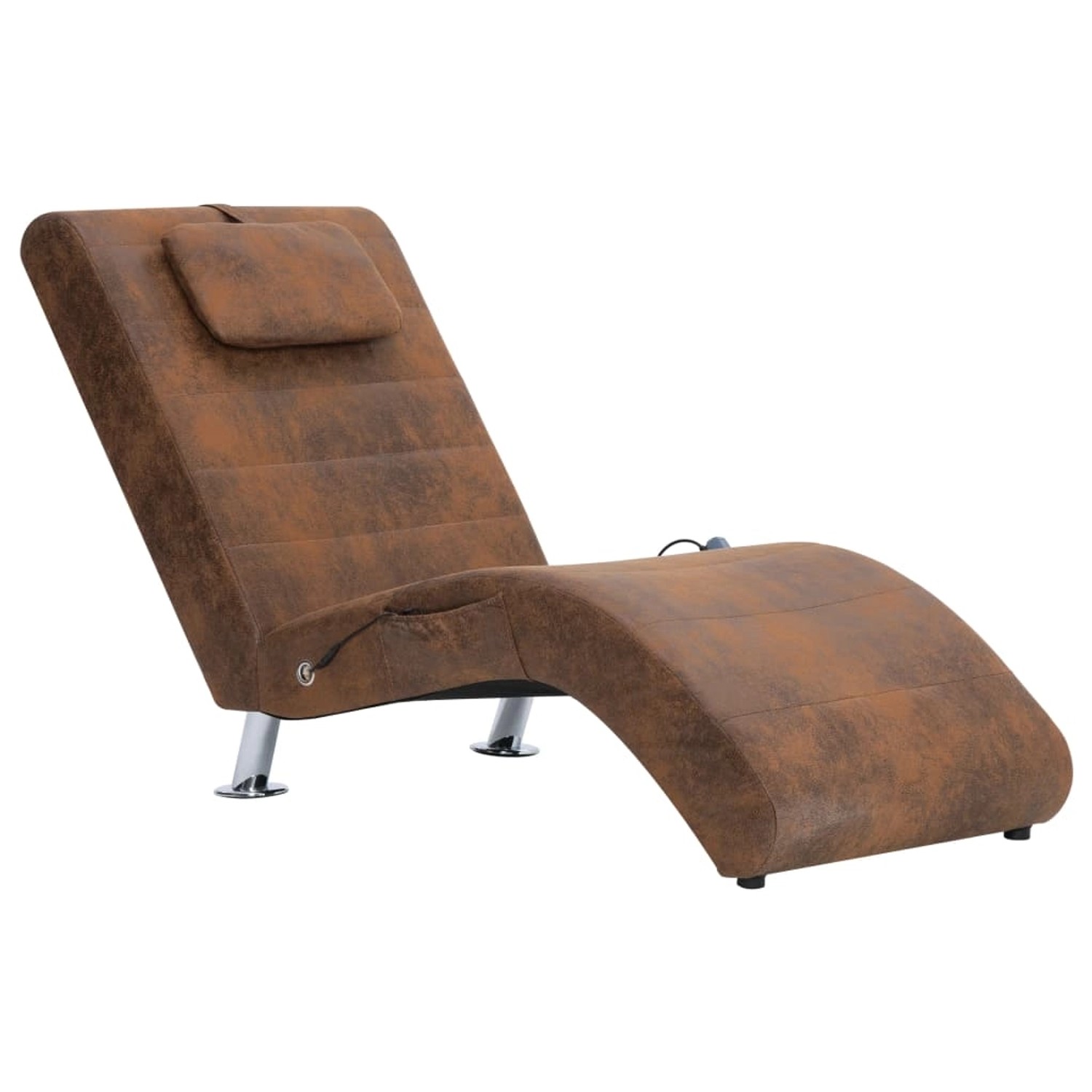 vidaXL Massage Chaiselongue mit Kissen Braun Wildleder-Optik Modell 1 vidaXL Massage Chaiselongue mit Kissen Braun Wildleder-Optik Modell 1 von VIDAXL