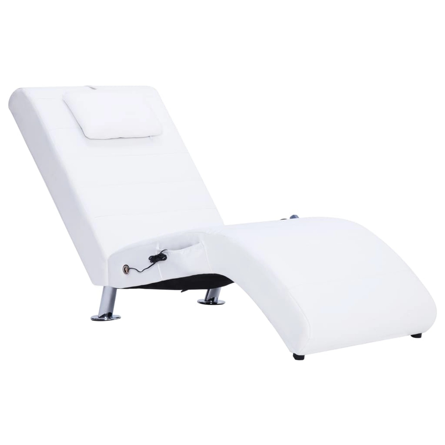 vidaXL Massage Chaiselongue mit Kissen Weiß Kunstleder Modell 1 vidaXL Massage Chaiselongue mit Kissen Weiß Kunstleder Modell 1 von VIDAXL