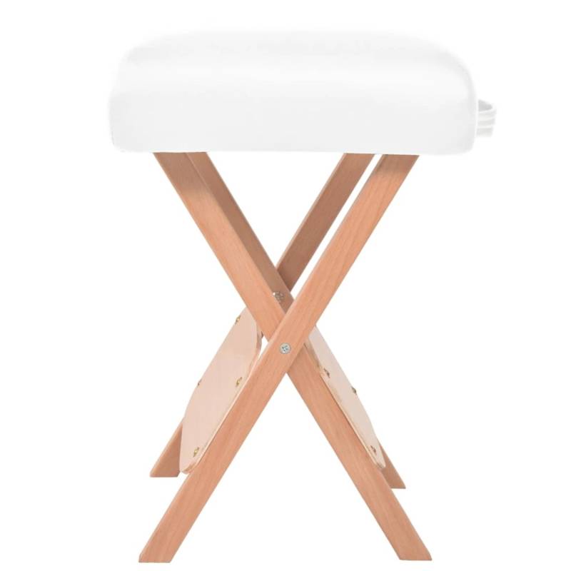 vidaXL Massage-Klapphocker 12 cm Dicker Sitz Weiß von VIDAXL