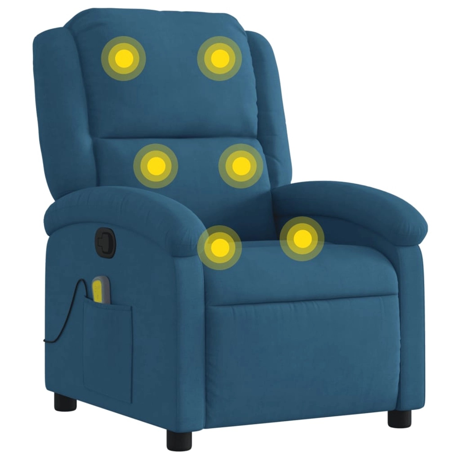 vidaXL Massagesessel Blau Samt Modell 1 vidaXL Massagesessel Blau Samt Modell 1 von VIDAXL